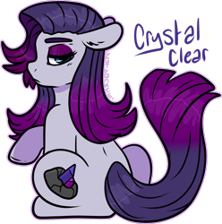 Size: 1359x1370 | Tagged: safe, artist:sexygoatgod, imported from derpibooru, oc, oc only, oc:crystal clear, earth pony, pony, adoptable, bedroom eyes, eyeshadow, female, makeup, simple background, solo, transparent background