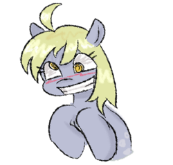 Size: 566x538 | Tagged: safe, artist:anonymare, imported from derpibooru, derpy hooves, pegasus, pony, simple background, solo, swirly eyes, white background