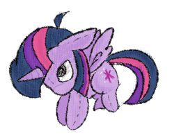 Size: 381x304 | Tagged: safe, artist:anonymare, imported from derpibooru, twilight sparkle, alicorn, pony, plushie, plushification, simple background, solo, twilight sparkle (alicorn), white background