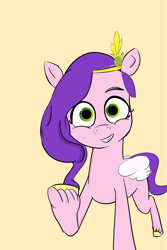 Size: 2000x3000 | Tagged: safe, artist:porcellus, imported from derpibooru, pipp petals, pegasus, pony, spoiler:g5, adorapipp, crown, cute, female, g5, jewelry, looking at you, my little pony: a new generation, regalia, solo