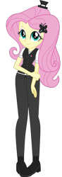 Size: 1920x5465 | Tagged: safe, artist:edy_january, edit, imported from derpibooru, vector edit, fluttershy, human, equestria girls, equestria girls series, balenciaga, balenciaga fashion show 2023, base used, black shirt, black vest, clothes, fashion, fashion show, fashion style, france, geode of fauna, hairpin, hairpin mini hat, hat, le fluttershy de stellys, link in description, long pants, magical geodes, model, modeling, modelshy, outfit, shirt, shoes, simple background, solo, suit, toy, transparent background, vector, vector used, vest, white shirt