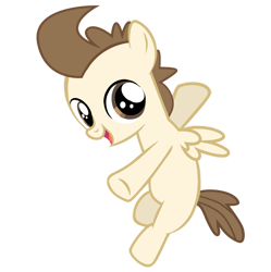 Size: 800x804 | Tagged: safe, artist:ridingonrainbows, imported from derpibooru, pound cake, pegasus, 2018, blank flank, colt, dynamic pose, foal, male, older, older pound cake, simple background, solo, transparent background