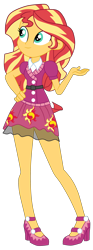 Size: 1900x5123 | Tagged: safe, artist:gmaplay, imported from derpibooru, sunset shimmer, human, equestria girls, twilight under the stars, spoiler:eqg series (season 2), clothes, cute, dress, festival, school spirit, shimmerbetes, simple background, solo, transparent background