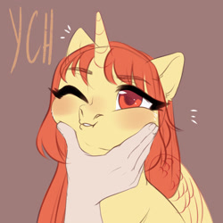 Size: 3000x3000 | Tagged: safe, artist:nika-rain, imported from derpibooru, oc, alicorn, pony, auction, auction open, commission, cute, female, hand, sketch, solo, ych sketch, your character here