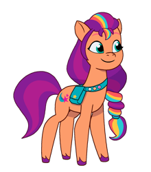 Size: 1398x1586 | Tagged: safe, artist:ben81398, imported from derpibooru, sunny starscout, earth pony, pony, spoiler:g5, bag, female, g5, mane stripe sunny, mare, my little pony: tell your tale, saddle bag, satchel, simple background, solo, transparent background