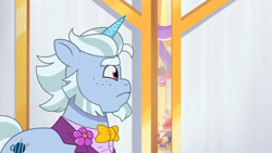 Size: 3072x1727 | Tagged: safe, imported from derpibooru, screencap, pony, unicorn, spoiler:g5, spoiler:my little pony: tell your tale, spoiler:tyts01e51, alphabittle blossomforth, frown, g5, male, mare family mare problems, my little pony: tell your tale, solo, stallion