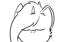 Size: 1280x720 | Tagged: safe, artist:cotarsis, imported from derpibooru, oc, oc only, pony, unicorn, animated, cheek fluff, gif, simple background, solo, tongue out, white background