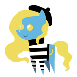 Size: 1080x1080 | Tagged: safe, artist:archooves, imported from derpibooru, oc, oc only, oc:madame banane, pony, france, hat, nation ponies, pointy ponies, ponified, simple background, solo, transparent background