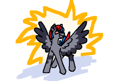 Size: 865x576 | Tagged: safe, artist:hederacea, imported from derpibooru, pegasus, pony, ms paint, ponified, simple background, solo, starscream, transformers, white background