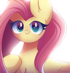 Size: 2200x2300 | Tagged: safe, artist:miryelis, imported from derpibooru, fluttershy, pegasus, pony, big ears, big eyes, colored lineart, cute, glowing, heart, heart eyes, long hair, looking at you, shyabetes, signature, simple background, smiling, smiling at you, solo, white background, wingding eyes, wings