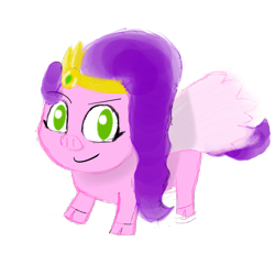 Size: 2048x2048 | Tagged: safe, artist:knife smile, imported from derpibooru, pipp petals, flying pig, pig, cloven hooves, female, g5, looking at you, no pupils, pig petals, simple background, solo, species swap, transparent background, wings