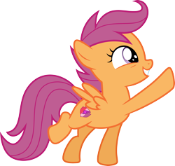 Size: 3168x3000 | Tagged: safe, artist:cloudy glow, imported from derpibooru, scootaloo, pegasus, pony, crusaders of the lost mark, .ai available, female, filly, foal, simple background, solo, spread wings, transparent background, vector, wings