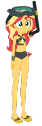 Size: 1900x5582 | Tagged: safe, artist:gmaplay, imported from derpibooru, sunset shimmer, human, equestria girls, equestria girls series, x marks the spot, beach shorts swimsuit, belly button, clothes, female, simple background, solo, sunset shimmer's beach shorts swimsuit, swimsuit, transparent background