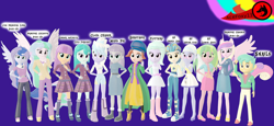 Size: 1316x607 | Tagged: safe, artist:acefoxy13, imported from derpibooru, cloudchaser, cold forecast, flitter, indigo zap, lemon zest, maud pie, princess cadance, princess celestia, princess luna, snails, sugarcoat, human, equestria girls, 3d, anastasia, boots, clothes, equestria girls-ified, glasses, hat, ponied up, principal cadance, principal celestia, shoes, source filmmaker, vice principal luna