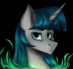 Size: 1362x1288 | Tagged: safe, artist:darklight1315, idw, imported from derpibooru, stygian, pony, unicorn, legends of magic, spoiler:comic, alternate universe, ear fluff, evil counterpart, g4, looking at you, male, solo, stallion