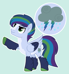 Size: 2126x2268 | Tagged: safe, artist:pastelnightyt, imported from derpibooru, oc, oc:rainbow storm, pegasus, pony, base used, colored wings, male, offspring, parent:rainbow dash, parent:soarin', parents:soarindash, solo, stallion, two toned wings, wings