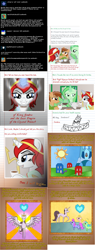 Size: 2562x6740 | Tagged: safe, artist:askbritanniamlp, imported from derpibooru, oc, oc:britannia, oc:coffee talk, oc:merriweather, bird, parrot, pony, absurd resolution, crystal heart, female, mare