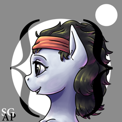 Size: 1280x1280 | Tagged: artist needed, source needed, safe, imported from derpibooru, oc, oc:null, earth pony, earth pony oc, headband, profile, sogreatandpowerful