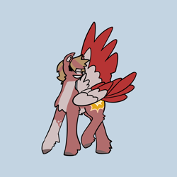 Size: 1280x1280 | Tagged: safe, artist:hederacea, imported from derpibooru, pegasus, pony, grian, mcyt, ponified, simple background