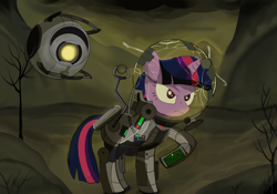 Size: 2388x1668 | Tagged: safe, artist:weiling, imported from derpibooru, twilight sparkle, pony, unicorn, fallout equestria, armor, solo