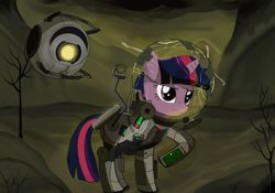 Size: 2388x1668 | Tagged: safe, artist:weiling, imported from derpibooru, twilight sparkle, pony, unicorn, fallout equestria, armor, solo