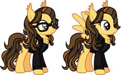 Size: 2107x1311 | Tagged: safe, artist:lightningbolt, derpibooru exclusive, imported from derpibooru, pegasus, pony, .svg available, chest fluff, clothes, ear fluff, eyelashes, folded wings, frown, glasses, jacket, long mane, long sleeves, long tail, male, ponified, simple background, solo, spread wings, stallion, standing, svg, tail, the academy is..., transparent background, trap, vector, william beckett, wings