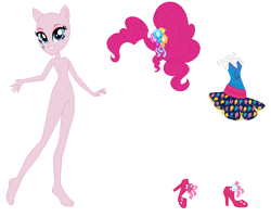 Size: 731x585 | Tagged: safe, artist:lordsfrederick778, artist:selenaede, imported from derpibooru, pinkie pie, equestria girls, alternate design, base, base used, pony ears, simple background, solo, white background