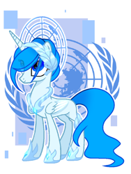 Size: 720x960 | Tagged: safe, artist:diniarvegafinahar, imported from derpibooru, alicorn, pony, crown, female, jewelry, mare, nation ponies, ponified, regalia, simple background, solo, united nations, white background