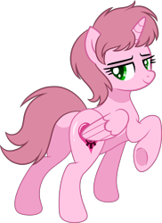 Size: 3508x4824 | Tagged: safe, artist:stephen-fisher, artist:tanahgrogot, imported from derpibooru, alicorn, pony, adorasexy, aelita schaeffer, base used, butt, code lyoko, crossover, cute, looking at you, looking back, looking back at you, plot, ponified, sexy, simple background, smiling, smiling at you, solo, sultry pose, transparent background, vector