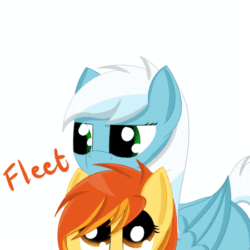Size: 450x450 | Tagged: safe, artist:ask-fleetfoot, imported from derpibooru, fleetfoot, spitfire, pony, animated, ask-fleetfoot, gif, simple background, unamused, white background