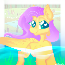 Size: 2000x2000 | Tagged: safe, artist:dankpegasista, derpibooru exclusive, imported from derpibooru, fluttershy, pegasus, pony, hurricane fluttershy, big eyes, blue eyes, colored, colored eyelashes, colored lineart, colored pupils, colorful, concave belly, curly hair, curly mane, cute, ear fluff, ears up, eyebrows, feathered wings, female, field, full body, heart, heart eyes, high res, in the distance, krita, large wings, long eyelashes, long mane, looking at you, mare, out of focus, out of frame, passepartout, pastel, pink mane, png, pond, raised leg, seaweed, shading, shyabetes, signature, simple background, smiling, smiling at you, smirk, solo, sparkly eyes, spread wings, sternocleidomastoid, swimming, three quarter view, wall of tags, water, wavy mane, wingding eyes, wings, yellow coat, yellow fur