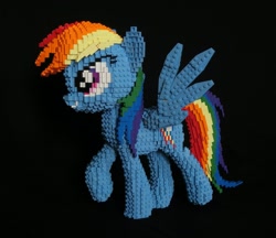 Size: 1600x1380 | Tagged: safe, artist:oilyvalves, imported from derpibooru, rainbow dash, pegasus, pony, female, lego, mare, photo, raised hoof, solo, spread wings, wings