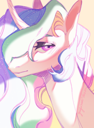 Size: 2000x2700 | Tagged: safe, artist:yuyusunshine, imported from derpibooru, princess celestia, pony, bust, portrait, solo