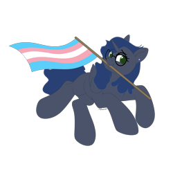 Size: 3000x3000 | Tagged: safe, artist:xcinnamon-twistx, imported from derpibooru, oc, oc:trixie(truetrixie), alicorn, commission, ear piercing, earring, glasses, jewelry, piercing, pride, pride flag, transgender, transgender pride flag, ych example, your character here