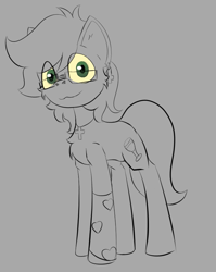 Size: 667x839 | Tagged: safe, artist:cotarsis, imported from derpibooru, oc, pony, glasses, looking at you, sketch, solo