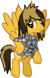 Size: 889x1376 | Tagged: safe, artist:lightningbolt, derpibooru exclusive, imported from derpibooru, pegasus, pony, .svg available, alex gaskarth, all time low, button, button-up shirt, cheek fluff, clothes, dyed mane, dyed tail, ear fluff, flying, hair over one eye, hoof fluff, hoof on hip, lidded eyes, looking at you, male, open clothes, open shirt, ponified, rolled up sleeves, shirt, show accurate, simple background, solo, spread wings, stallion, svg, tail, tail feathers, transparent background, undershirt, vector, wing fluff, wings