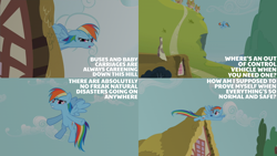 Size: 2000x1125 | Tagged: safe, edit, edited screencap, editor:quoterific, imported from derpibooru, screencap, rainbow dash, the mysterious mare do well, solo