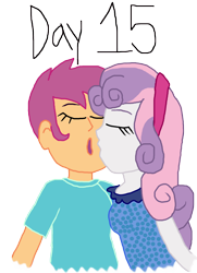 Size: 3000x4150 | Tagged: safe, artist:ktd1993, imported from derpibooru, scootaloo, sweetie belle, equestria girls, female, lesbian, scootabelle, shipping, simple background, transparent background