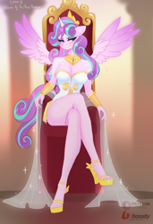 Size: 2730x4000 | Tagged: safe, artist:xjenn9, imported from derpibooru, princess flurry heart, anthro, plantigrade anthro, beautiful, breasts, commission, ych example, your character here