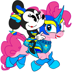 Size: 894x894 | Tagged: safe, artist:fanvideogames, imported from derpibooru, pinkie pie, armor, armored pony, disney, female, minnie mouse, simple background, transparent background