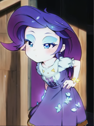 Size: 477x640 | Tagged: safe, edit, edited screencap, editor:luckreza8, imported from derpibooru, screencap, rarity, human, equestria girls, movie magic, spoiler:eqg specials, ai content, ai generated, anime, female, generator:imgcreator