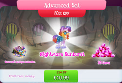 Size: 1265x864 | Tagged: safe, imported from derpibooru, sunburst, book, bundle, bush, costs real money, english, gameloft, gem, glasses, horn, male, mobile game, my little pony: magic princess, nightmare creature, nightmare forces, numbers, official, sale, solo, text, treasure chest