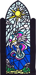 Size: 1686x3499 | Tagged: safe, alternate version, artist:malte279, imported from derpibooru, part of a set, princess celestia, alicorn, cardboard, craft, stained glass, transparent paper