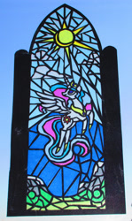 Size: 2063x3452 | Tagged: safe, alternate version, artist:malte279, imported from derpibooru, part of a set, princess celestia, alicorn, cardboard, craft, stained glass, transparent paper