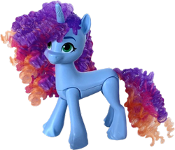 Size: 446x381 | Tagged: safe, imported from derpibooru, pony, unicorn, 2024 franchise overview, brushable, female, g5, mare, misty brightdawn, official, photo, simple background, solo, toy, transparent background