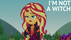 Size: 1920x1080 | Tagged: safe, edit, edited screencap, editor:quoterific, imported from derpibooru, screencap, sunset shimmer, equestria girls, equestria girls series, sunset's backstage pass!, spoiler:eqg series (season 2), solo