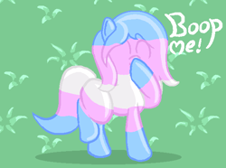 Size: 586x436 | Tagged: safe, artist:anonymous, imported from derpibooru, oc, oc only, oc:boop here, earth pony, pony, pony town, boop, ms paint, pride month, self-boop, trans flag, transgender