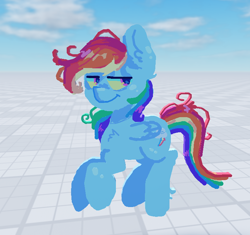 Size: 742x698 | Tagged: safe, artist:kreeeeeez, imported from derpibooru, rainbow dash, pegasus, pony, smiling, smirk, solo