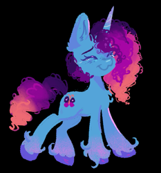 Size: 621x667 | Tagged: safe, artist:kreeeeeez, imported from derpibooru, pony, unicorn, :3, black background, crying, cute, g5, misty brightdawn, mistybetes, simple background, smiling, solo, unshorn fetlocks