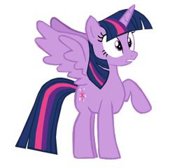 Size: 562x539 | Tagged: safe, artist:benpictures1, imported from ponybooru, twilight sparkle, alicorn, pony, power ponies (episode), cute, female, inkscape, raised hoof, raised leg, shocked, simple background, solo, teeth, transparent background, twiabetes, twilight sparkle (alicorn), vector